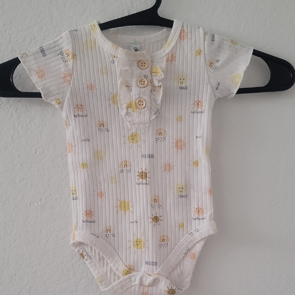 Adorable White and Yellow Kids One Piece